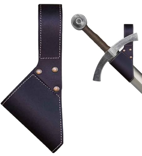 VAEIORP 1 Pcs Schwertgürtelhalter aus Leder Gürtelhalter für Schwerter Mittelalter Wikinger Fasching Kostümfest Halloween Leder-Schwertscheide