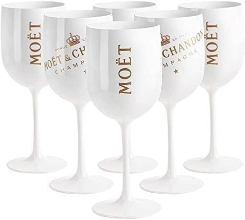 Lockenstab Champagner Becher, Champagnerglas Für Kunststoff Ice Imperial, 0.48L Wine Party Gläser(8 Stück/(1er Pack))