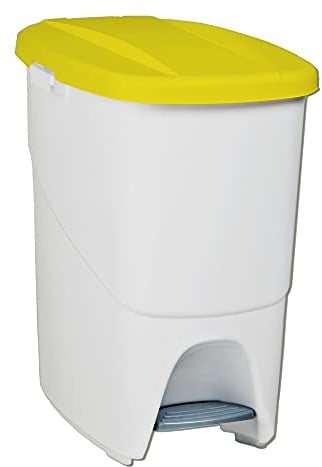 Denox DEN103 Pedalbin Ecológico 25 litros, Amarillo, 393x270x420 mm