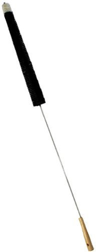 Neustanlo Heizkörperbürste 120 cm lang aus weichen Ziegenhaar Borsten, Kunststoff ummantelter Edelstahldraht (Ziegenhaar Schwarz)