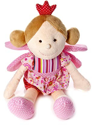 Mousehouse Gifts Rosa Märchenprinzessin Poupetta Puppe Prinzessin mit Flügeln und Krone