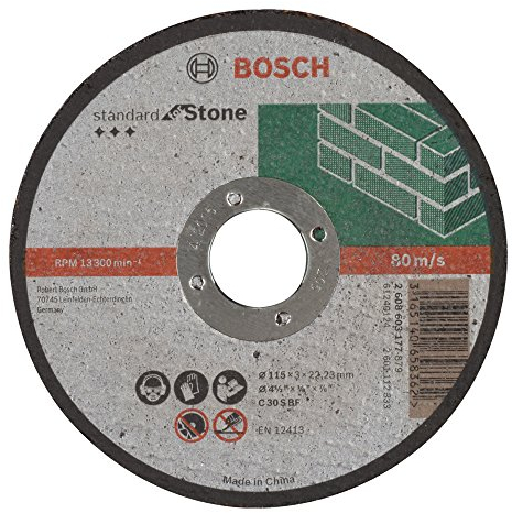 Bosch 1x PRO Stone Longlife Cutting Disc for Small Angle Grinder and Bore 22.23 mm (for Hollow brick building block, Marble, Ø 115 mm, Professional Accessory Small Angle Grinder)