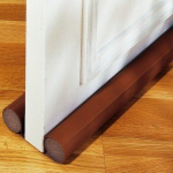 Eqwergy - Bas de porte double boudin marron