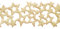AFP Weihnachtliches Dekoband,Tischband Sterne, 150x8cm, Filz, cremefarben