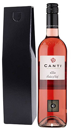 Canti Veneto Pinot Grigio Italian Rosé Wine in Gloss Black Gift Box With Handcrafted Gifts2Drink Tag
