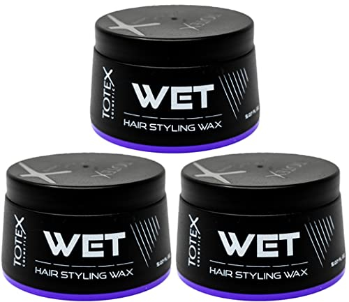 Totex WET Haarwachs I Wet Hair Styling Wax I Wassermelonen Duftendes Haarwachs I glänzenden und natürlichen Haarlook I maximale Kontrolle I 150ml (3 Stück)