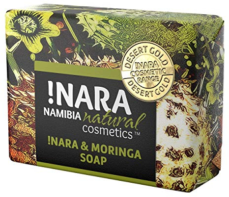 Nara Seife mit Moringa, handgemachte Naturkosmetik Öl-Seife zur täglichen Gesichtspflege und Körperpflege (1x80 gr)