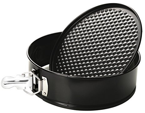 Springform Cake Tin, 10 Round Non-Stick Cheesecake Tin Leakproof Interlocking Carbon Cake Baking Tin Set Bakeware Pans for Instant Pot with Removable Bottom & Quick-Release Latch