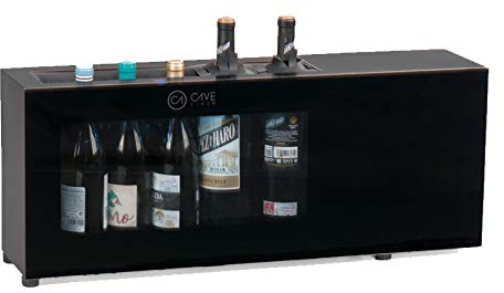 Cavevinum CV-7-C Expositor de Barra 4-5 Botellas con Compresor para V, Acero Inoxidable, Negro