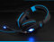 Shot Case - Auriculares con micrófono y Mando a Distancia para PC Medion LED Reglage Sonido Universal USB Jack (Azul)