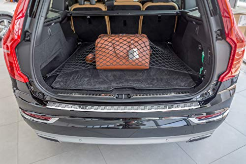 teileplus24 L604 Ladekantenschutz V2A Edelstahl kompatibel mit Volvo XC90 2 2015- Abkantung, Farbe:Silber gebürstet
