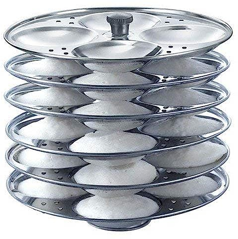 WhopperIndia Edelstahl 6 Tier Idli Maker - Macht 24 Idlis