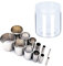 Jodsen Clay Cutters 12 Pieces Hole Hollow Punch Cutter Set Stainless Steel Round Circle Shape Cutters Molds Mini Cookie Cutter Punch Tools for Clay Pottery Craft with Storage Case Silver