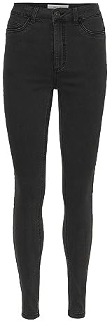 NOISY MAY NMCallie HW Skinny Jeans Frauen Jeans dunkelgrau