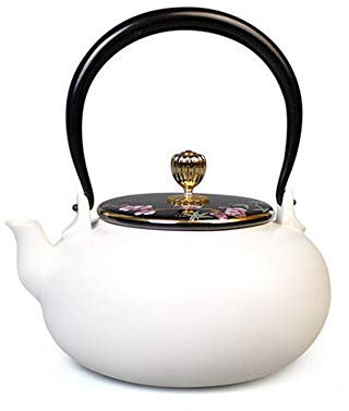 Ceramic Teapot Ceramic Teapot Clay Pot White Clay Pot Home Ceramic Handmade Teapot for Bulk Tea and Tea Bags (Color : White, Size : 850ml)