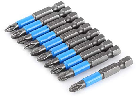 Screwdriver Bit, 10Pcs/Set PH2 50mm Hex Drill Bit Set, Magnetic Anti Slip Electric Screwdriver Bits, Drill Accessories for Electric Screwdrivers, Hand Screwdrivers, Electric Drills, Air Drills