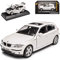 Cararama B*M*W 1er E87 5 Türer Weiss 2004-2011 1/24 Modell Auto mit individiuellem Wunschkennzeichen