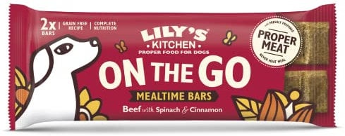 Lily's Kitchen Natural Adult Dog Treats - Beef On the Go Bars (1 Pack x 40g)