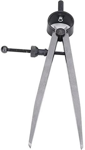 Estink Grande Boussole de Marquage au Crayon, Boussole en Cuir avec Boussole Plate en Acier au Carbone à Réglage Rapide Pied à Coulisse avec écrou à Ressort Rapide