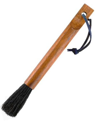 luckaide Barista Pinsel, Siebträger Pinsel, Barista Reinigungspinsel, Kaffeepinsel, Zubehör für die Säuberung Espressomaschine, Barista Home Kitchen,Barista Pinsel Siebträger mit Holzgriff(braun)