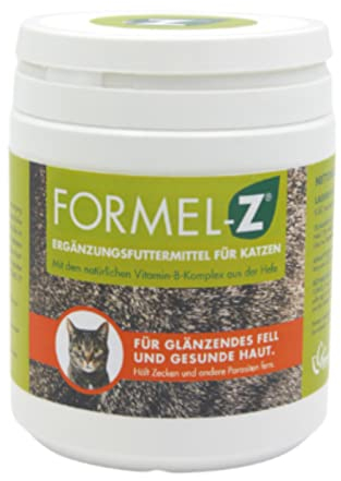 Formel-Z® für Katzen | Ergänzungsfuttermittel gegen Zecken, Flöhe & Parasiten | Ohne Chemie | Natürlicher Vitamin-B-Komplex aus Hefe | Für glänzendes Fell & gesunde Haut | ca. 365 Tabletten