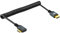 Twozoh Câble Mini HDMI vers HDMI Spiralé à 90° Câble Mini HDMI vers HDMI à Angle Droit Compatible 4K/3D 1080p Extensible jusqu'à 1,5M
