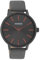Oozoo Damen Armbanduhr mit Lederband 42 MM Grau/Grau/Rot C10876