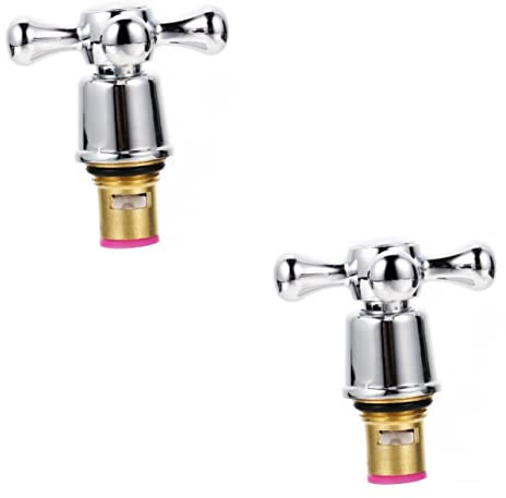 KONTONTY 2 pcs Faucet Handle Hot Cold Replacement Knob Handles for Shower Sink Bathroom Kitchen Tap