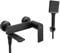 Rea Badewannenarmatur STORM BLACK Wasserhahn Badewanne Einhebel Wannenarmatur mit Handbrause Badarmatur aus Messing Mischbatterie Wandmontage (Schwarz)