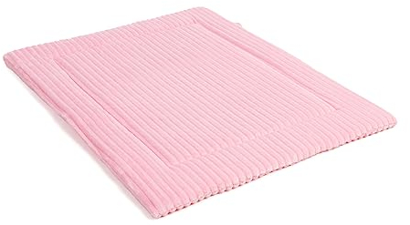 Wallace & Jones | Hundekissen mittelgroße Hunde waschbar, ca. 90 x 70 cm, Hunde Liegematte Cardi, Liegedecke L, Hundematte samtartiges Breitcordstoff, Farbe rosa