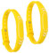 PATIKIL RFID Silikon Armbänder 2 Pack 13.56MHZ IC Karte Armband Wasserdicht Ausweis Armbänder Zugang Kontrolle für Schwimmbad Badezentrum Gelb