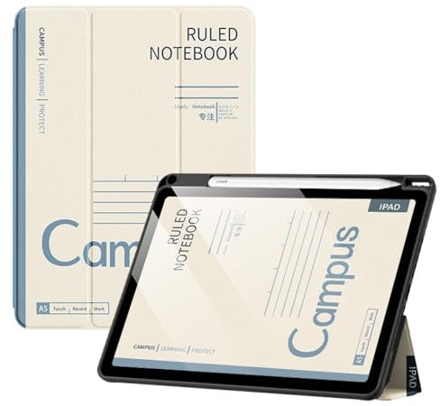 DELIGUO Hülle Für Ipad Mini 5 2019 (5. Generation 7,9 Zoll) Mit Integriertem Stifthalter, Pu-Leder, Smart Cover Mit Automatischer Sleep/Wake-Standfunktion – Alphabet-Notizbuch