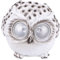 jojofuny Realistische Harz Nachtlicht Solar-powered Owl Decor Weiß Exquisite Owl Ornament für Schlafzimmer