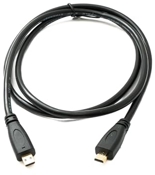 System-S HDMI 1.4 Kabel 100 cm Micro Stecker zu Stecker 4K UHD 30 Hz 2K 60 Hz Adapter