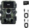 ZYJDGNNY Cámaras de Caza 60MP 4K H.264 Video, Fototrampeo con Visión Nocturna 30m y Activación 0.1s, LED IR 940 NM No-Glow, IP66 - Espía Vigilancia Coche Caza Exterior Nocturna