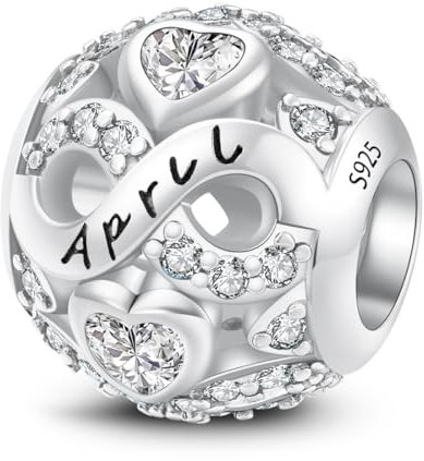 LONGLUCK Zwölf Monate Geburtsstein Charme für Pandora Armband und Halskette Geschenk für Frauen