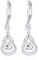Silber Ohrringe Geburtsstein hängend ohrringe 14K silber hängend silber ohrringe Feine Schmuckstücke Geburtstagsgeschenke für Frauen Damen(Weißgold April)