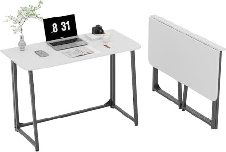 CAIYUN Kleiner Schreibtisch Klappbar, Keine Montage Erforderlich Schreibtisch Klappschreibtisch, Home Office Klappbarer Computertisch