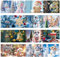 Weihnachts-Strass-Kunst, 12 x Kartenherstellungs-Kits, Weihnachtsgrußkarten, Weihnachtskarten-Bastelset, 5D für Mädchen, , für Kinder &
