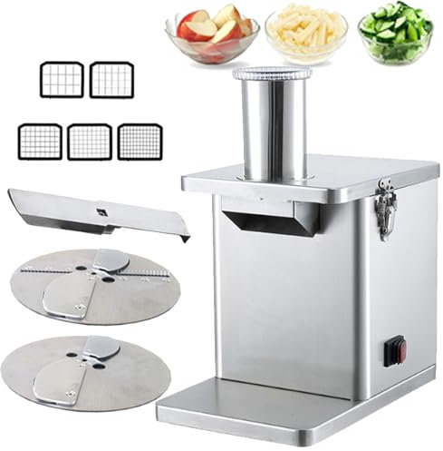 3 in 1 Commercial Vegetable Dicer Chopper,Multifunctional Food Processor, Electric Potato Cutter Automatic Onion Slicer Shredder Veggie Processor Commercial Home Use