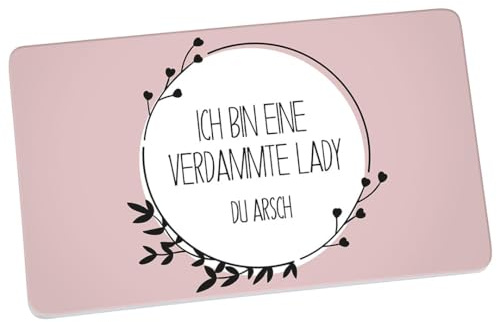 Frühstücksbrettchen Verdammte Lady, Brotbrett, Frühstücksbrett, Brett, Brettchen, Frühstück, Abendbrot, Melamin, Mehrfarbig, 23,5 x 14,5cm