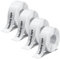Mexgcom 4 Rollen Etikettenband, Adaptiertes Etikettendruckpapier, 14 x 40 MM Thermo-Etikettenband, Mehrzweck-Etikettierband, 180 Bänder/Rolle, Weiß, für Haus, Büro, Schule