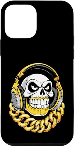 Lustiger Totenkopf-Charakter, Cartoon-Stil, Illustrationsgrafik Hülle für iPhone 12 mini