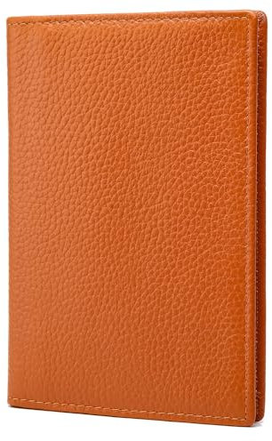 FOMAX Echtleder Schutzhülle für Reisepass, 100% Leder, stilvolle Reisepasshülle, Travel Wallet, Etui für Reisen, Passport case Hülle