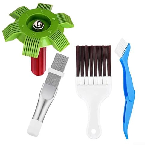 Stainless Steel Air Conditioner Fin Cleaner Brush 4 Pack Cleaning Tools for Home Appliances