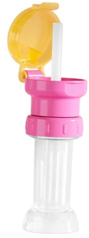 KiBcsLic Bouchon de Bouteille d'eau à Visser, Mignon et Facile à Utiliser pour Les Enfants, Anti-Fuite, Rouge Jaune