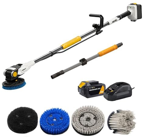 Batavia 18V Twin Brush Akku-Reinigungsbürste - 4,0Ah Akku, 4 Bürsten
