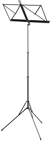Wittner Notenpult 961d – schwarz, Aufstellhöhe 48-114 cm, kompakt zusammenklappbar, Made in Germany