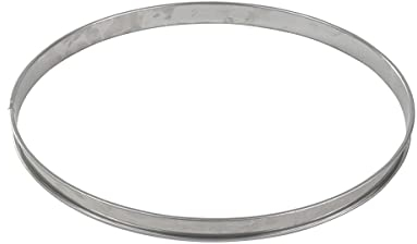 Gobel 834990 Cercle à Tarte Haut Inox Bords roulés 28 cm, Argent Métallique