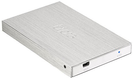 Bipra 320GB 2.5 Zoll Externe Dünne Taschen Festplatte USB 2.0 - Grau/Silber - FAT32